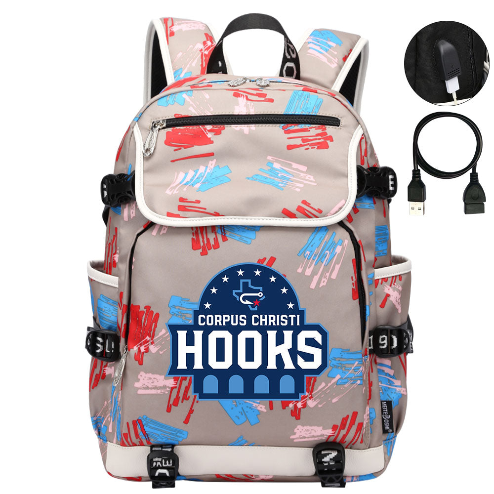 Corpus Christi Hooks Backpack School Notebook Travel Bags