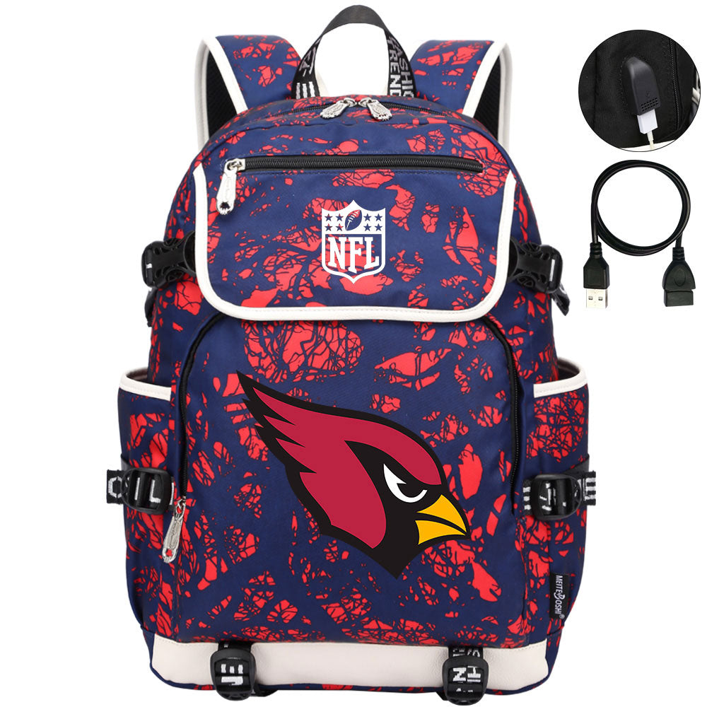 Arizona Cardinals Football Team Rugby Backpack School Notebook Travel Bag