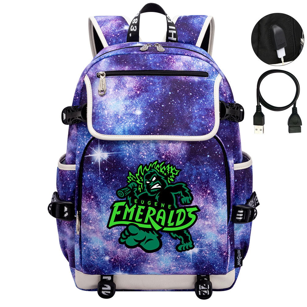 Eugene Emeralds Backpack School Notebook Travel Bags