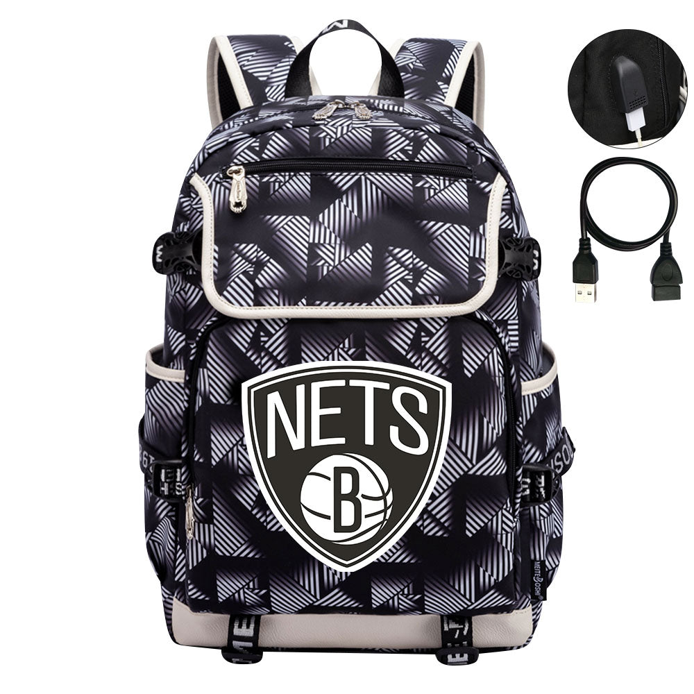 Brooklyn Nets Backpack School Notebook Travel Bags