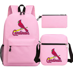 St Louis Cardinals Baseball School Backpack Shoulder Bag Pencil Bags 3pcs Set