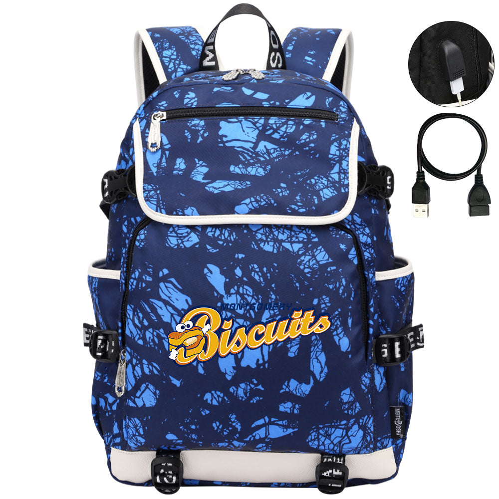 Montgomery Biscuits Backpack School Notebook Travel Bags