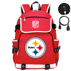 Pittsburgh Steelers Football Rugby Backpack School Notebook Travel Bags