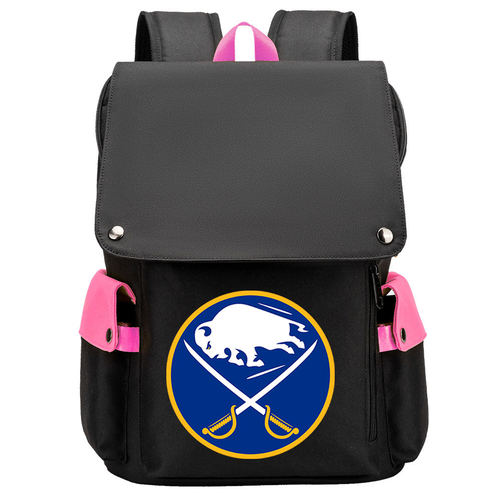Buffalo Sabres Hockey Team School Backpack Oxford Laptop Bag