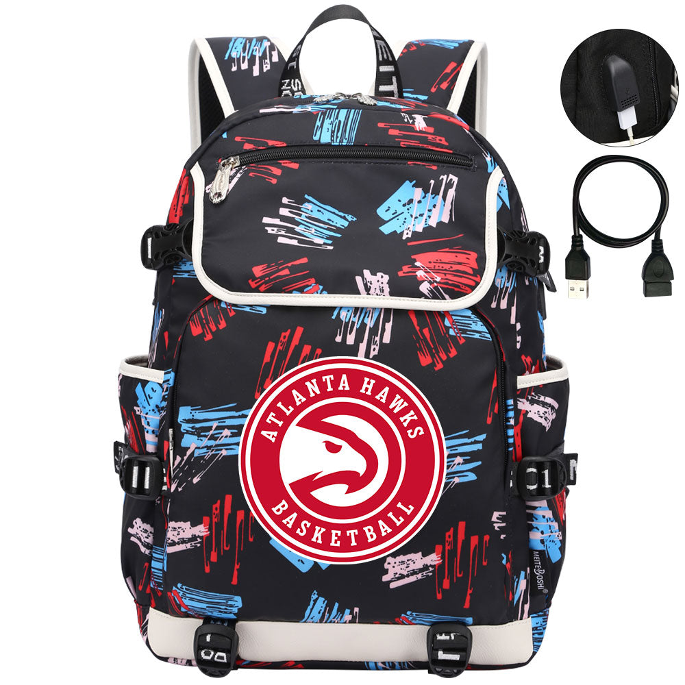 Atlanta Hawks Backpack School Notebook Travel Bags