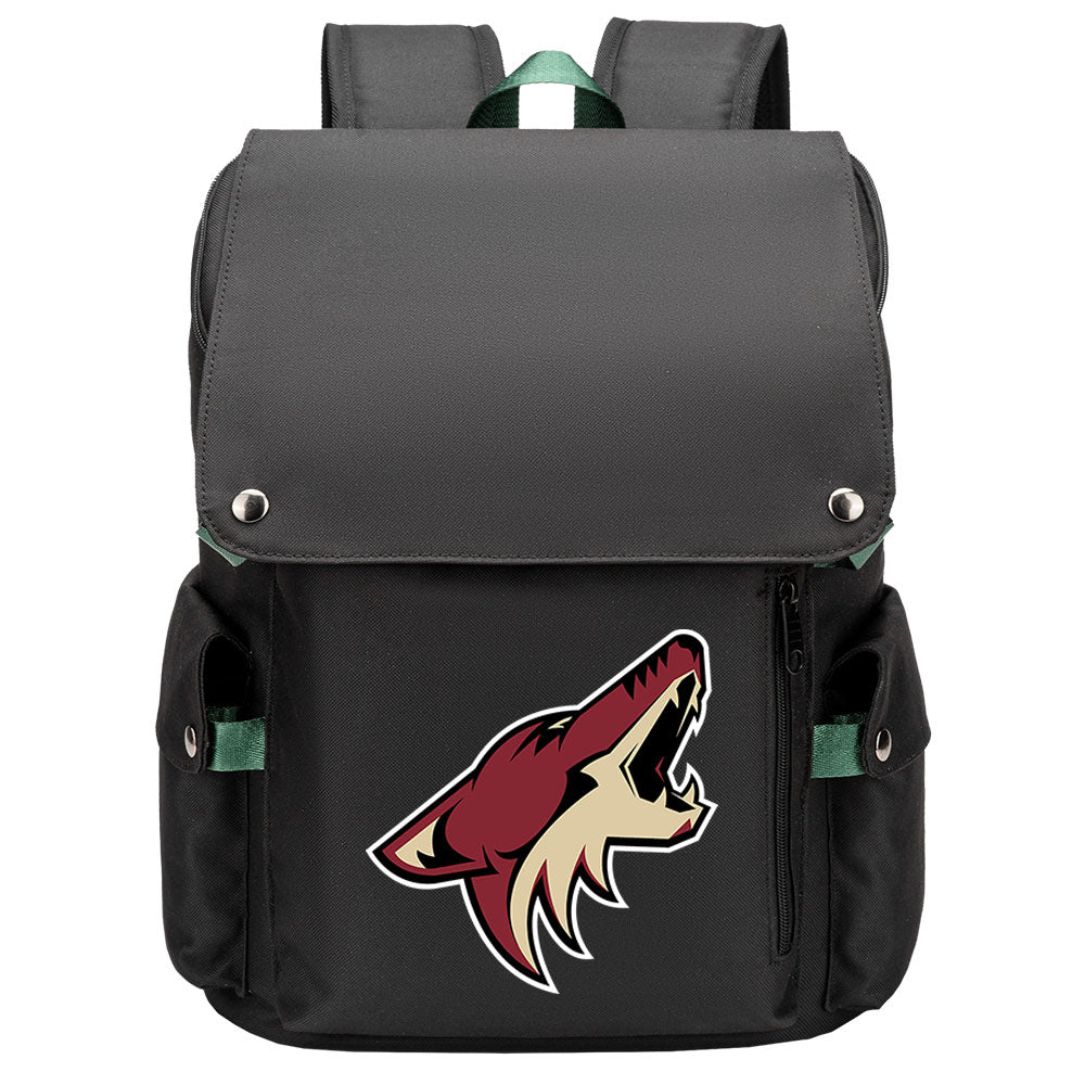 Arizona Coyotes Hockey Team Laptop Backpack Oxford School Bag