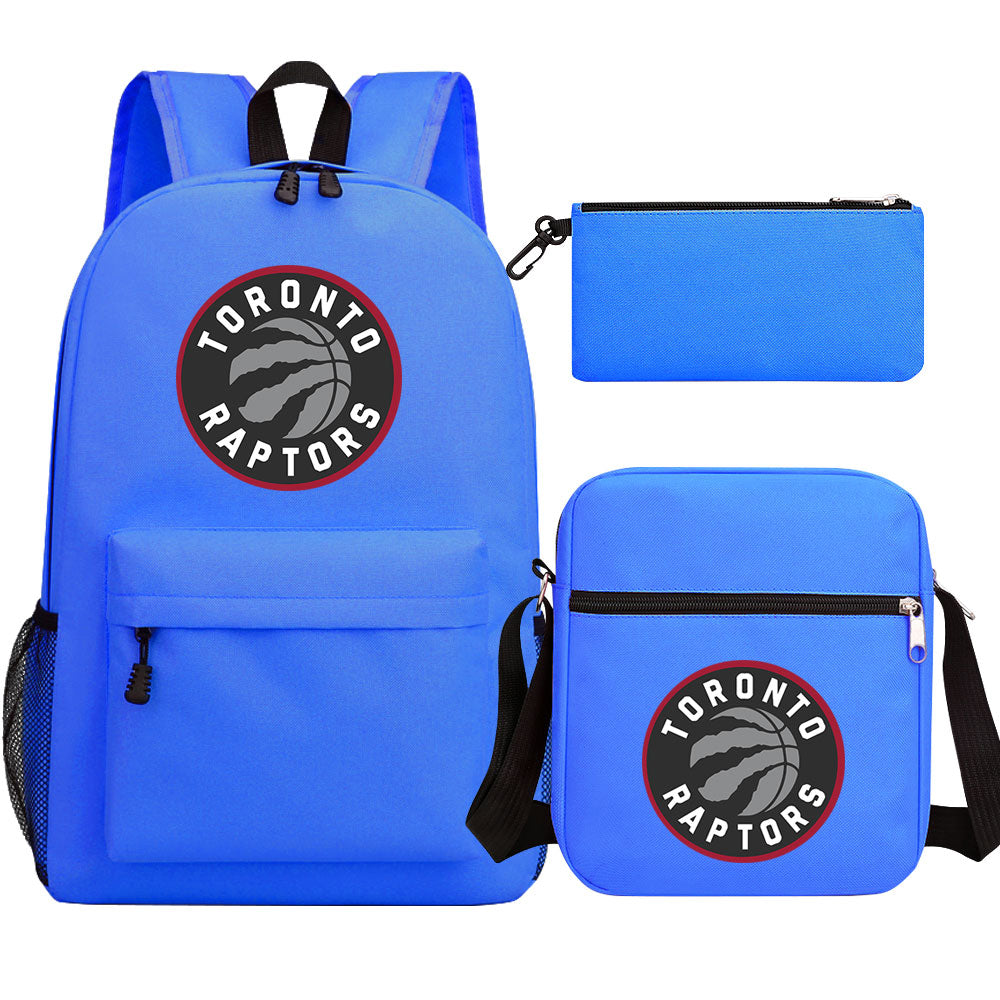 Toronto Raptors Basketball School Backpack Shoulder Bag Pencil Bags 3pcs Set