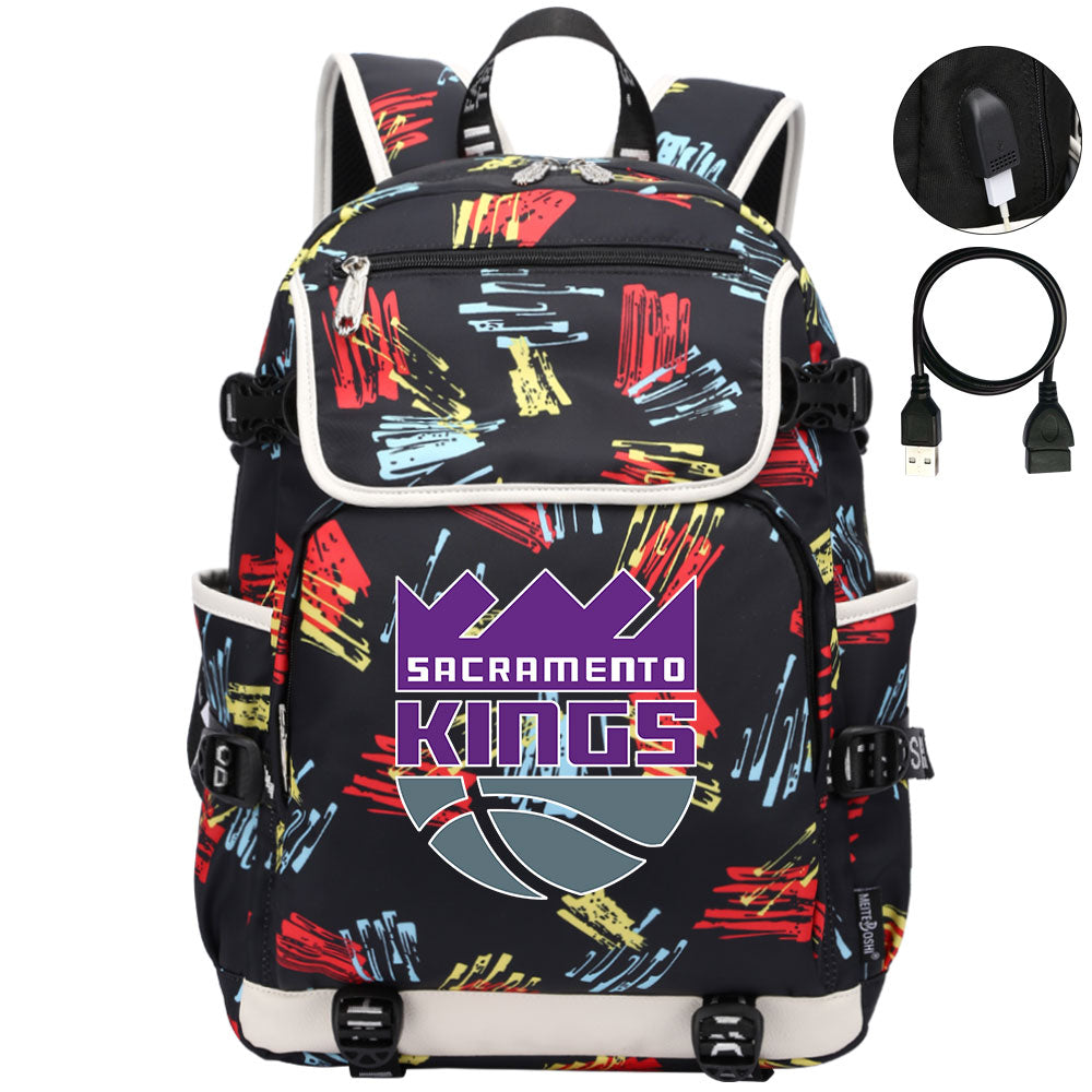 Sacramento Kings Backpack School Notebook Travel Bags