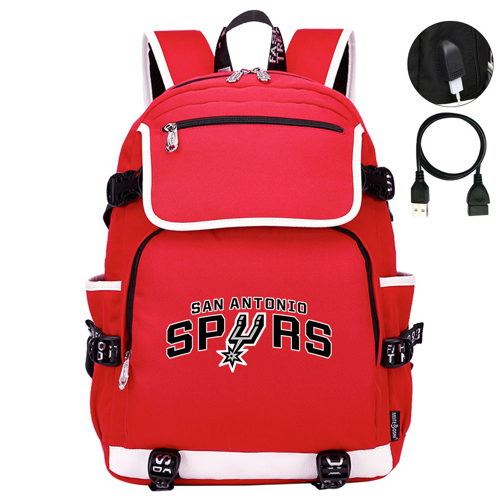 San Antonio Spurs Backpack School Notebook Travel Bags