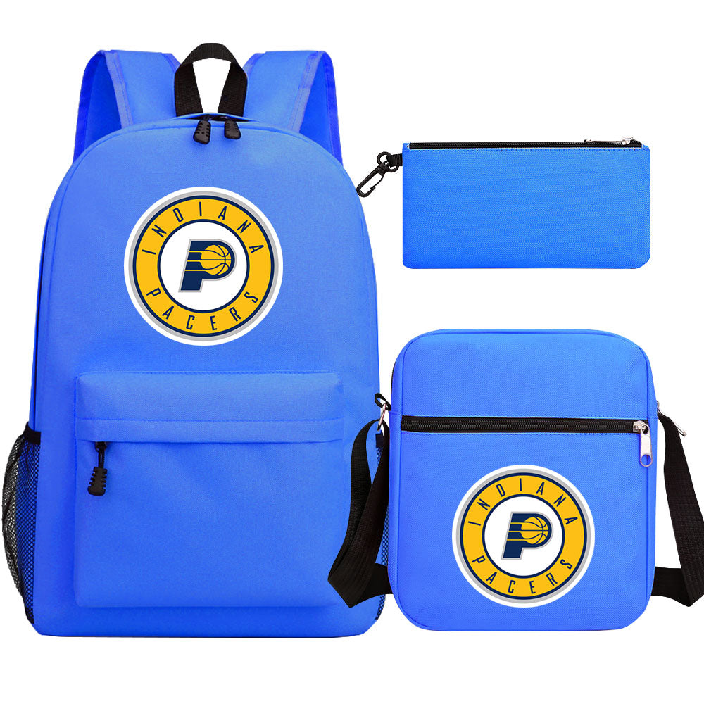 Indiana Pacers Basketball School Backpack Shoulder Bag Pencil Bags 3pcs Set