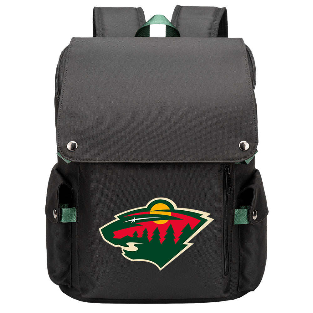 Minnesota Wild Hockey Team School Backpack Oxford Laptop Bag