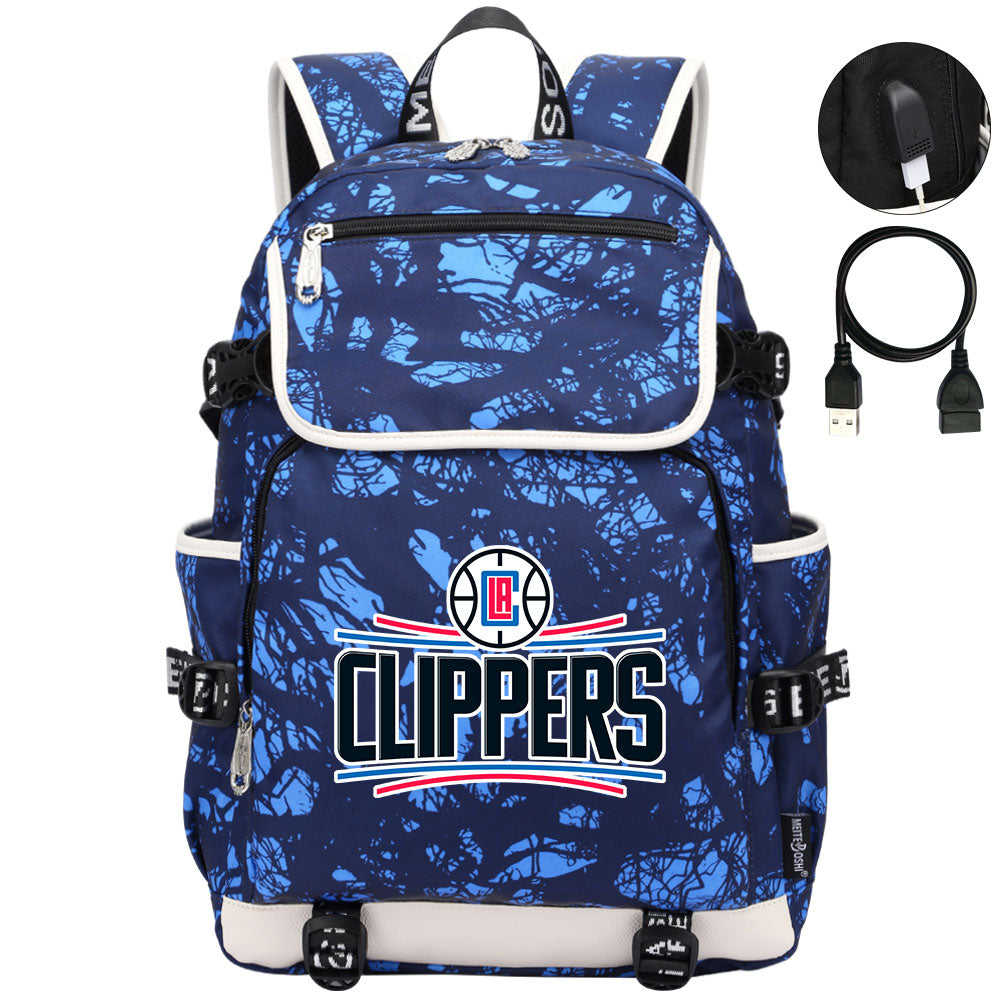 Los Angeles Clippers Backpack School Notebook Travel Bags