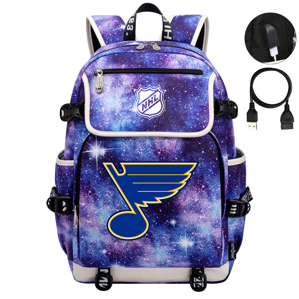 St Louis Blues Hockey Team Backpack School Notebook Travel Bags