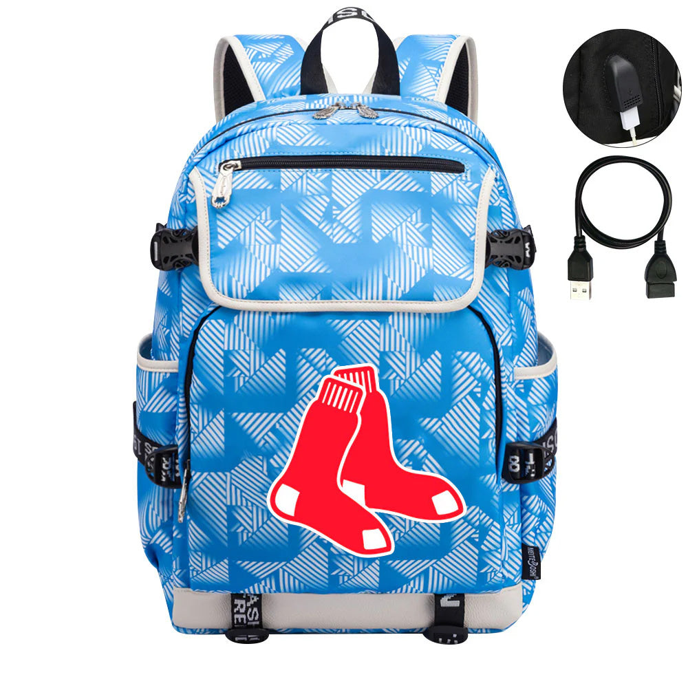 Boston Red Sox Backpack School Notebook Travel Bags