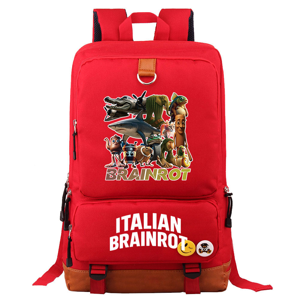 Italian Brainrot Proof Backpack NoteBook Laptop School Bag