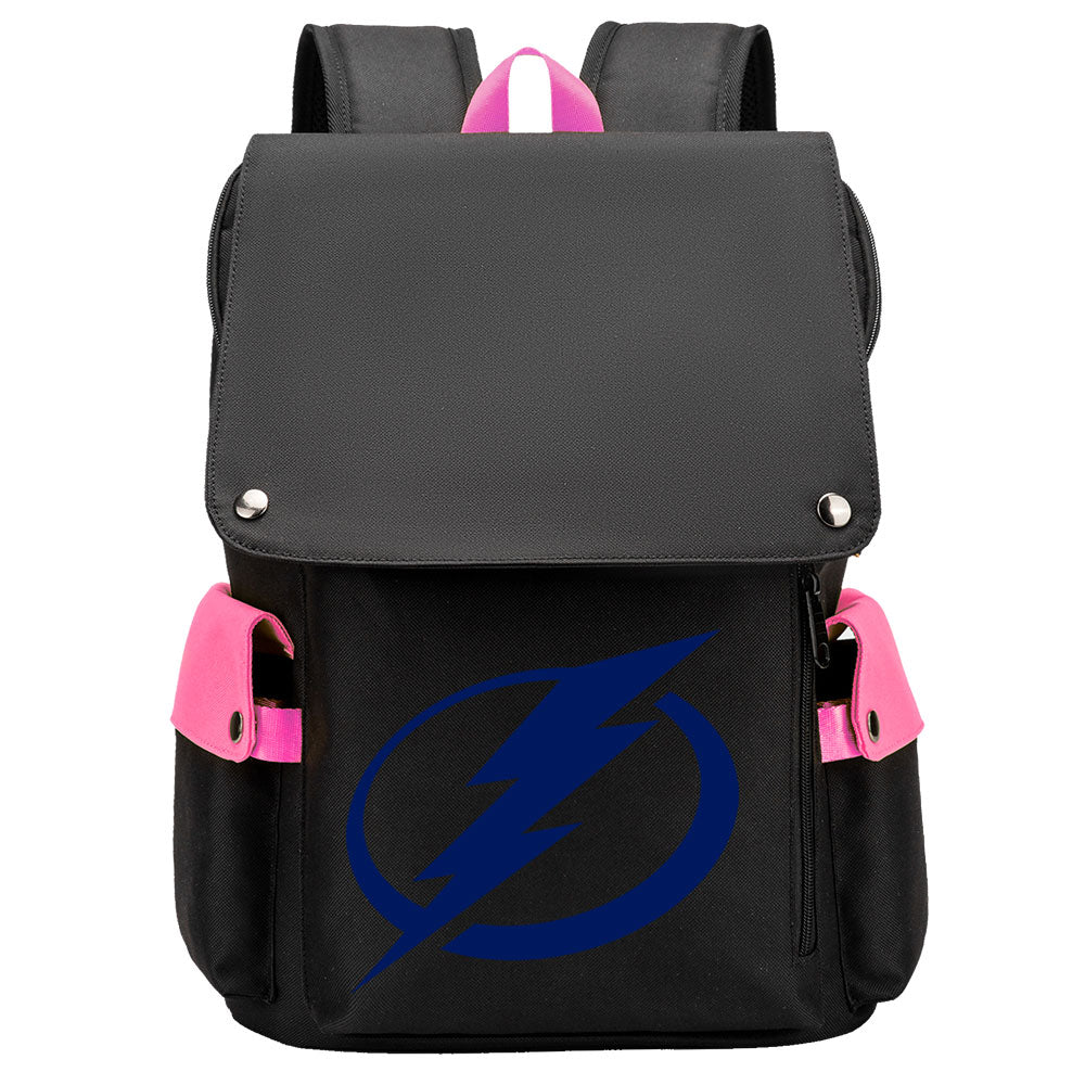 Tampa Bay Lightning Hockey Team School Backpack Oxford Laptop Bag
