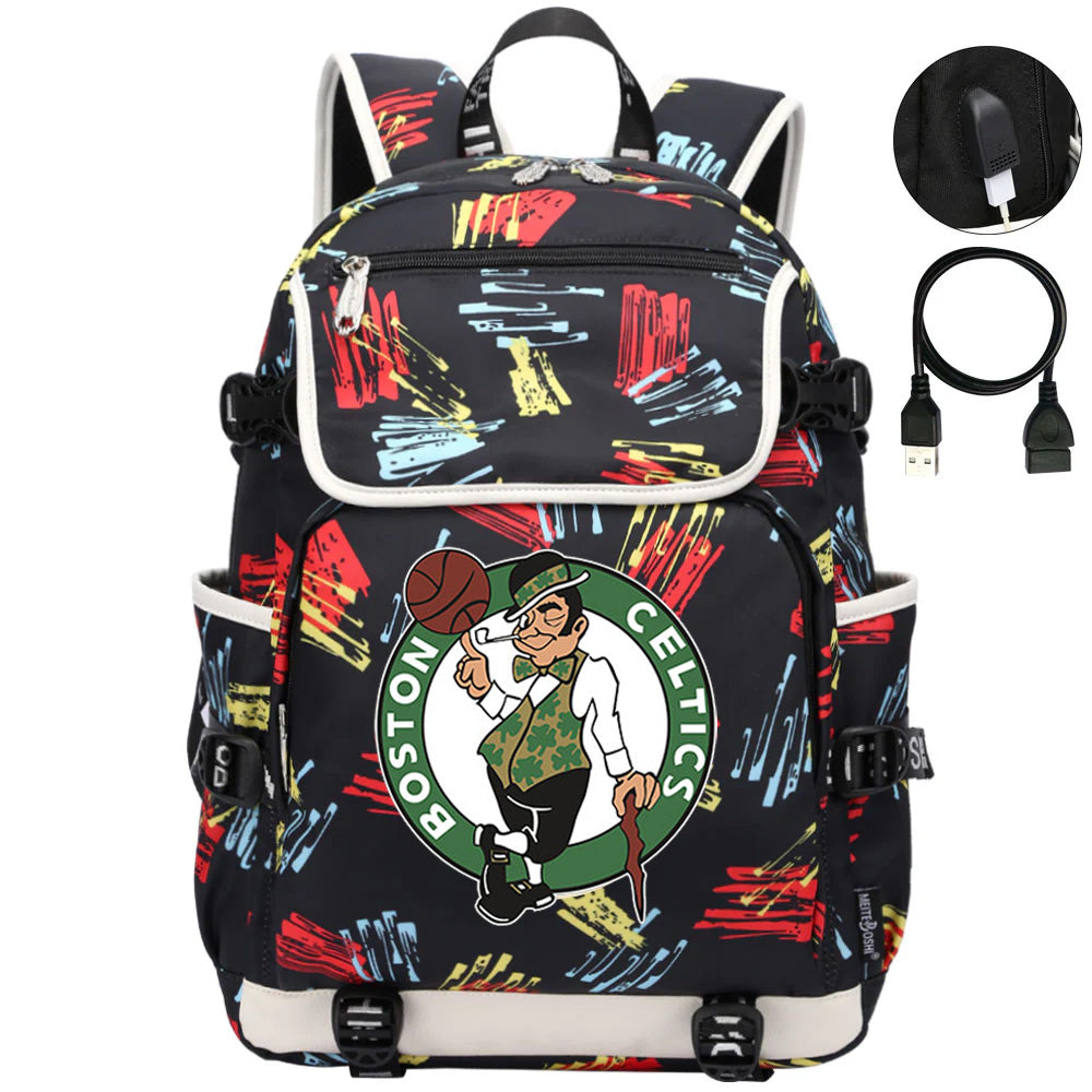 Boston Celtics Backpack School Notebook Travel Bags