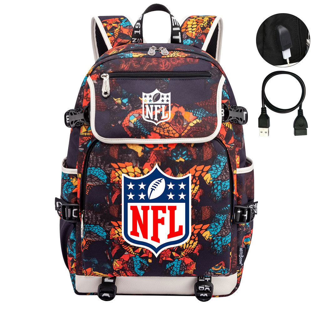 Football Team Rugby Backpack School Notebook Travel Bag