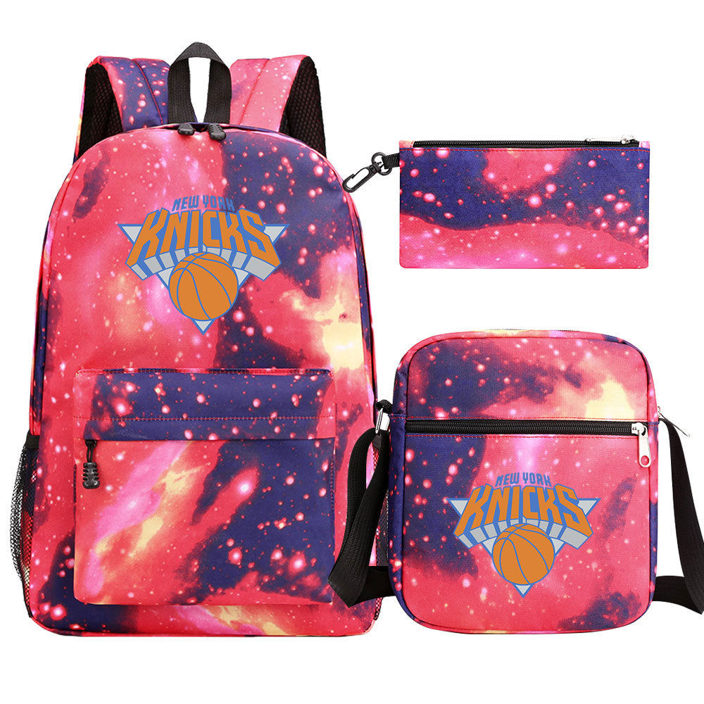 New York Knicks Basketball School Backpack Shoulder Bag Pencil Bags 3pcs Set