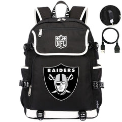 Oakland Raiders Football Rugby Backpack School Notebook Travel Bags