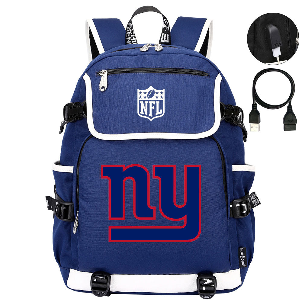 New York Giants Football Rugby Backpack School Notebook Travel Bags