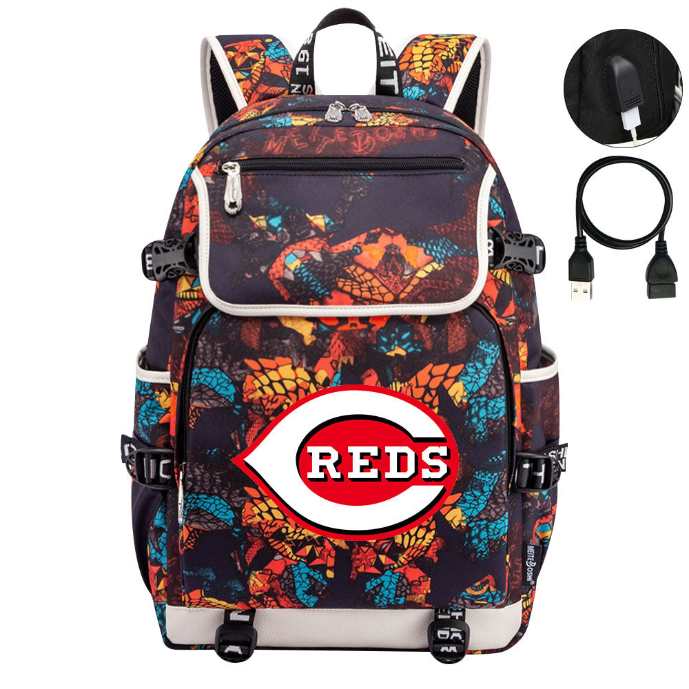 Cincinnati Reds Backpack School Notebook Travel Bags