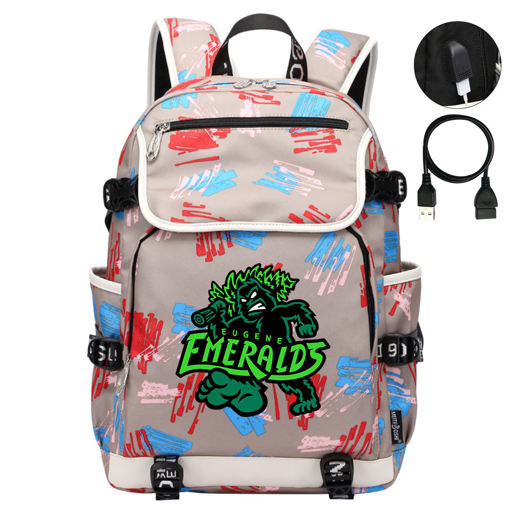 Eugene Emeralds Backpack School Notebook Travel Bags