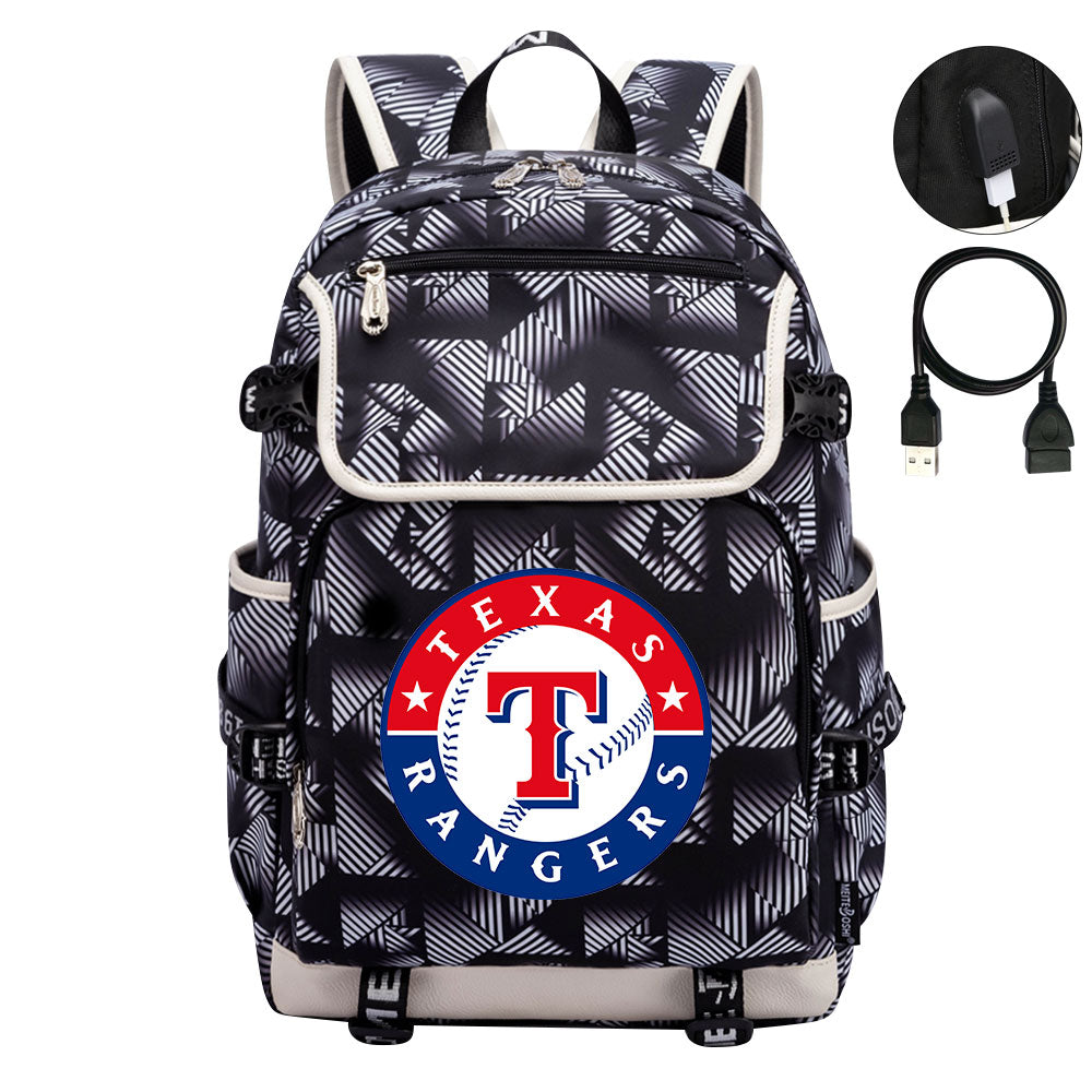 Texas Rangers Backpack School Notebook Travel Bags