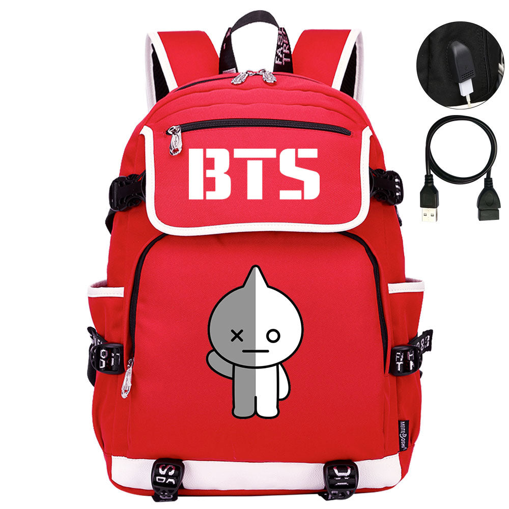 BTS VAN Backpack School Notebook Travel Bags