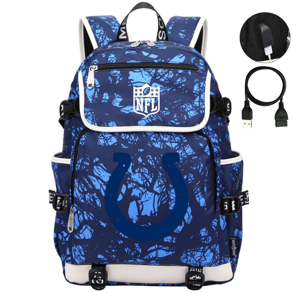 Indianapolis Colts Hockey League Backpack School Notebook Travel Bag