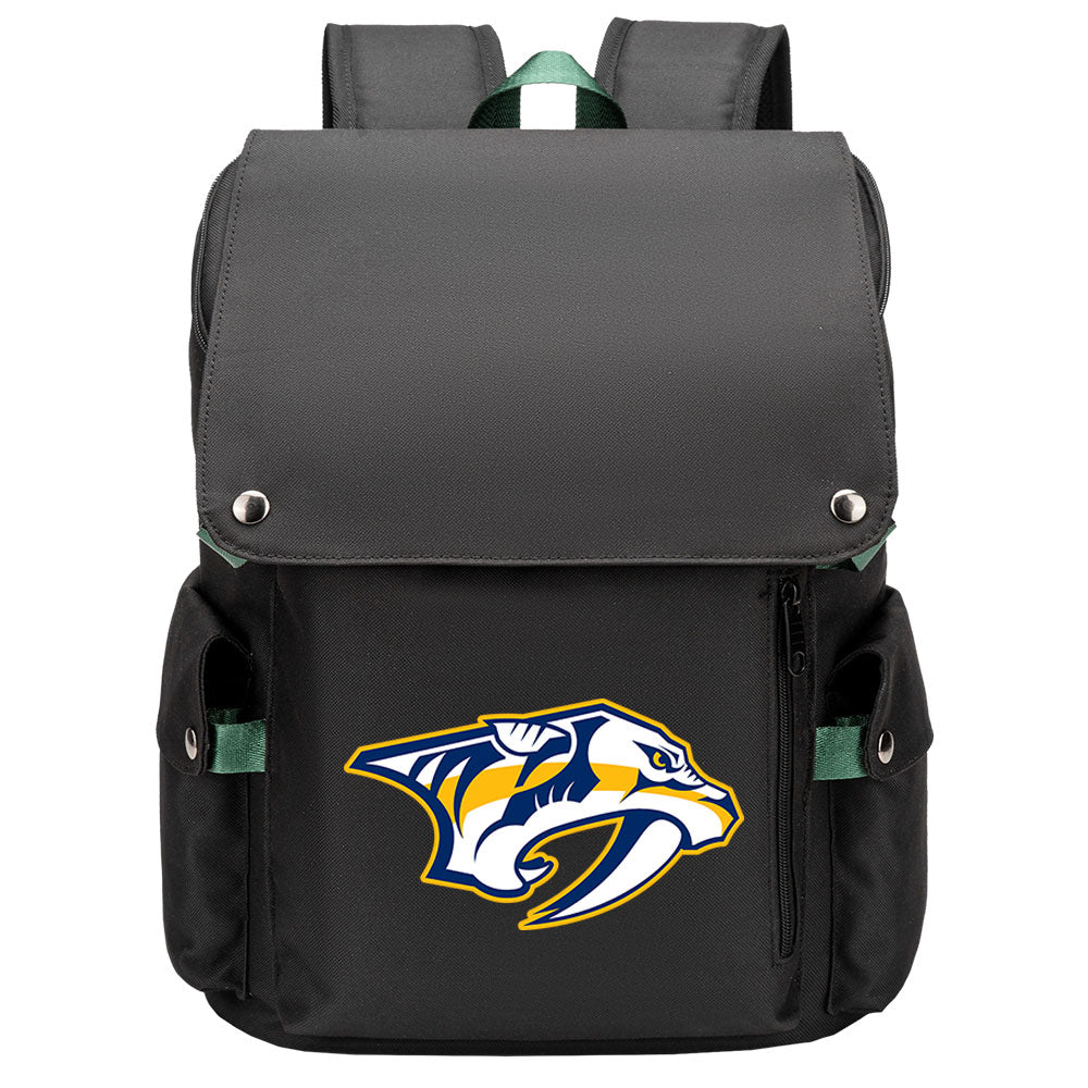 Nashville Predators Hockey Team School Backpack Oxford Laptop Bag
