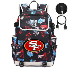 San Francisco 49ers Football Rugby Backpack School Notebook Travel Bags