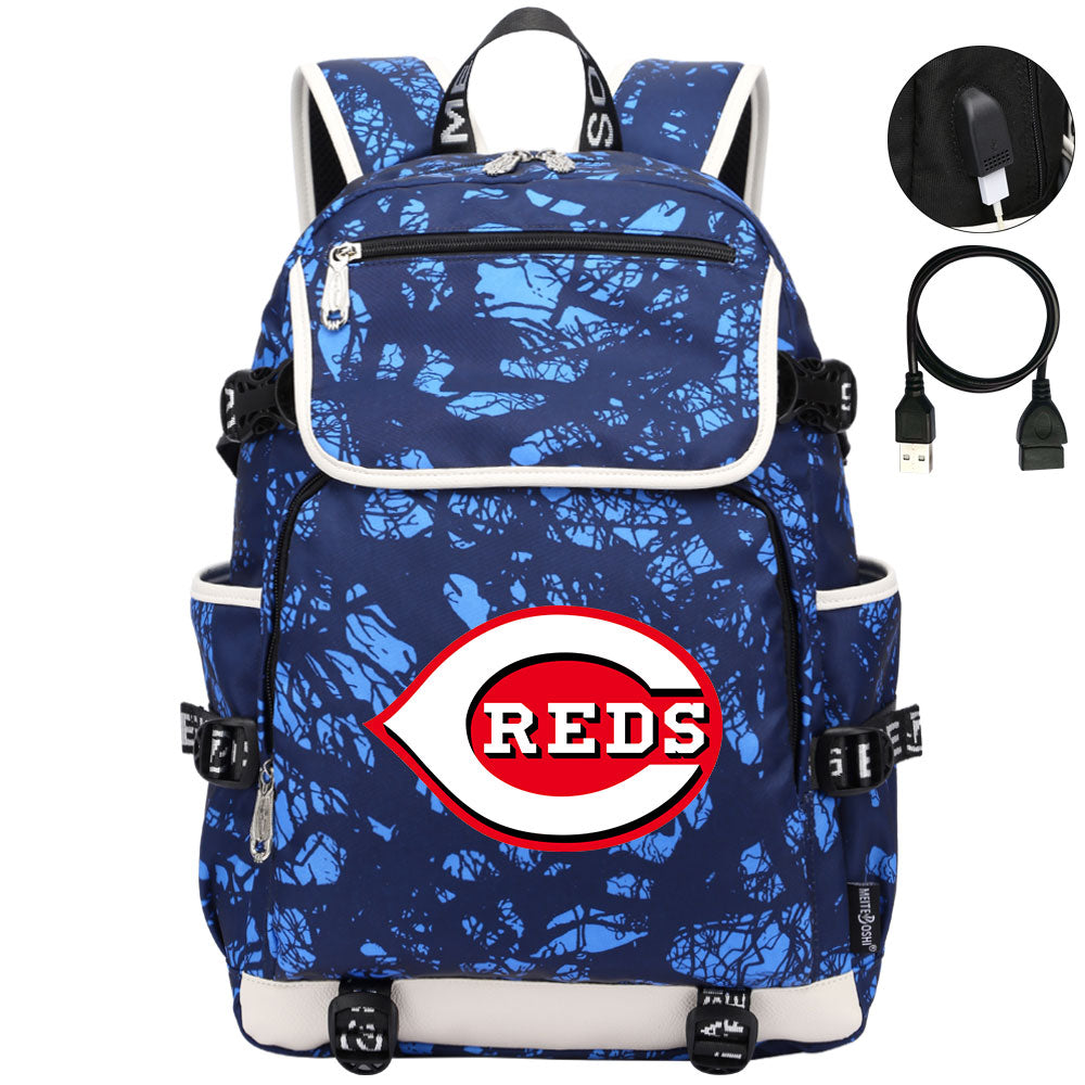 Cincinnati Reds Backpack School Notebook Travel Bags