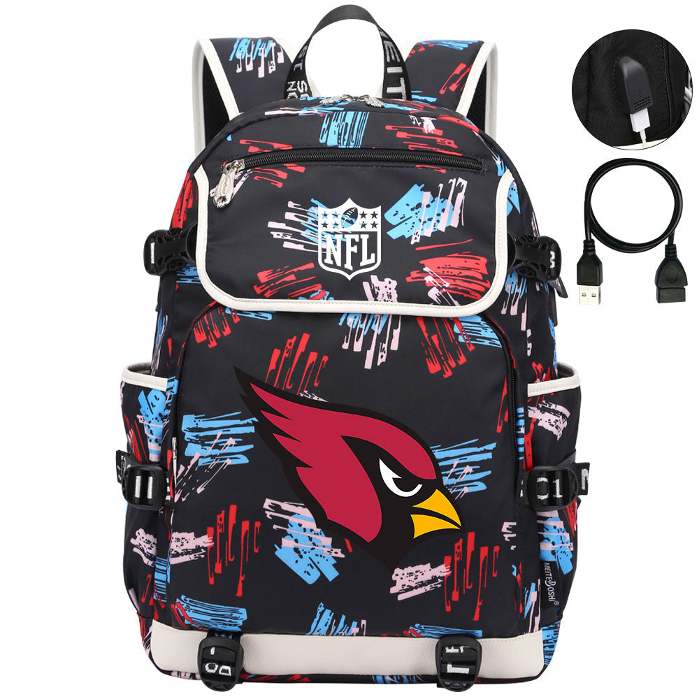 Arizona Cardinals Football Team Rugby Backpack School Notebook Travel Bag