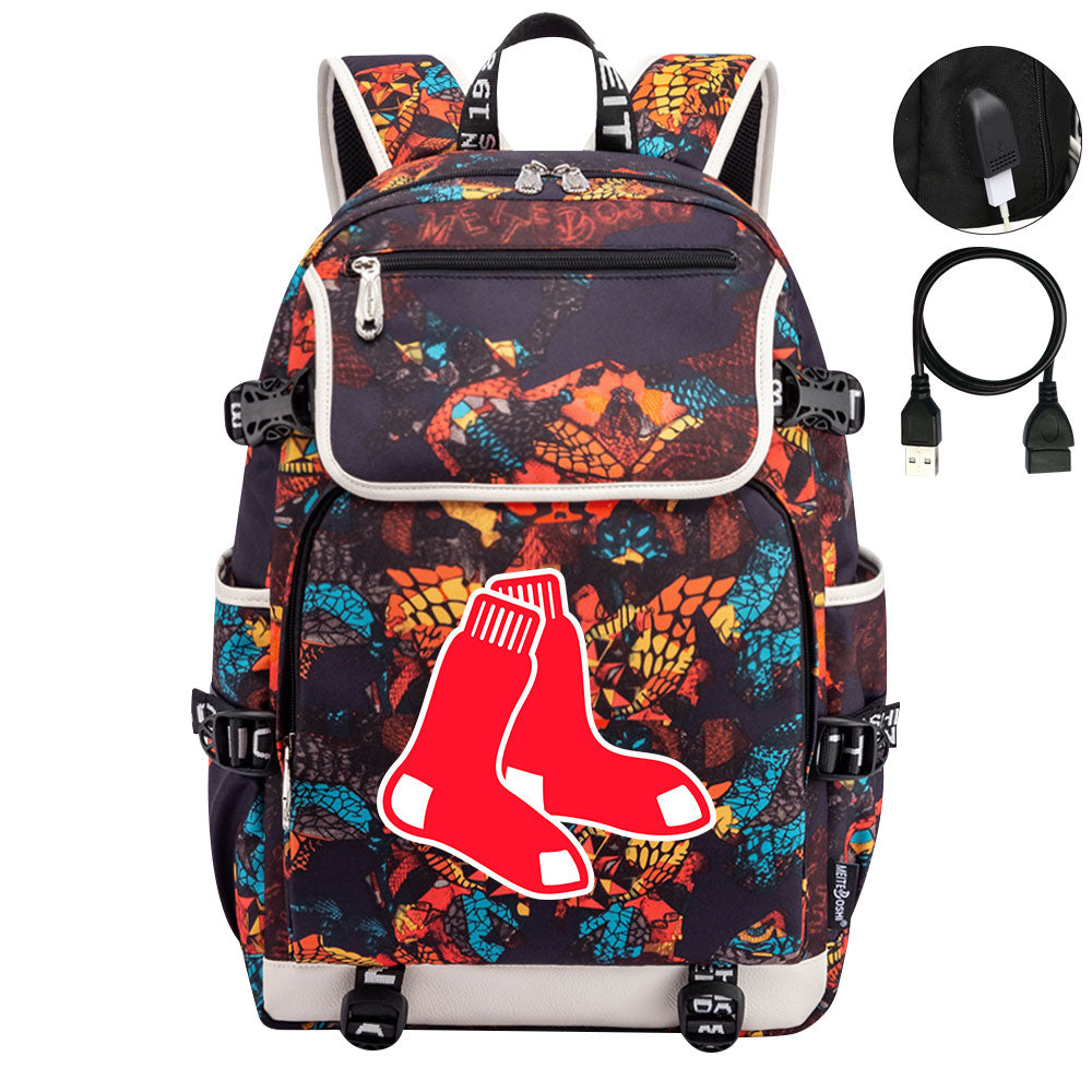 Boston Red Sox Backpack School Notebook Travel Bags