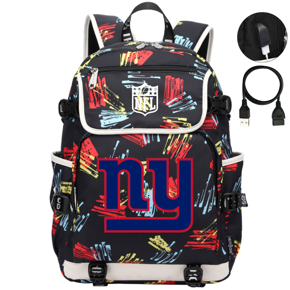 New York Giants Football Rugby Backpack School Notebook Travel Bags