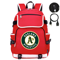 Oakland Athletics Backpack School Notebook Travel Bags