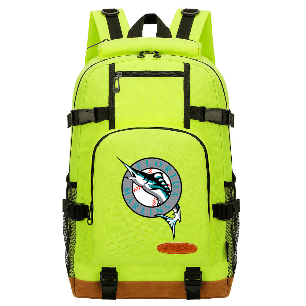 Florida Marlins Waterproof Backpack School Notebook Travel Bag