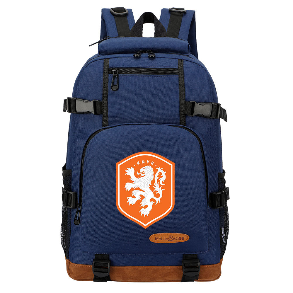 Dutch National Football Team Waterproof Backpack School Notebook Travel Bag
