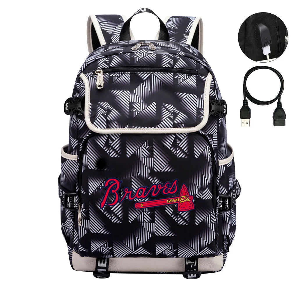 Atlanta Braves Backpack School Notebook Travel Bags