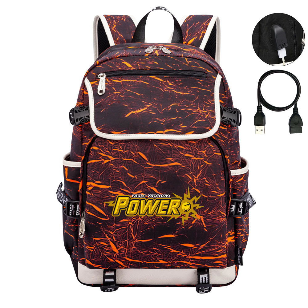 West Virginia Power Backpack School Notebook Travel Bags