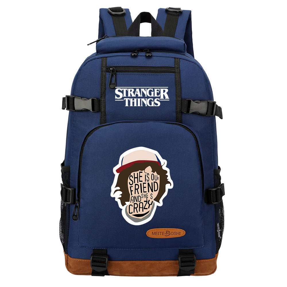 Strangers Things Dustin Henderson Waterproof Backpack School Notebook Travel Bag
