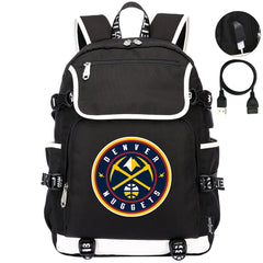 Denver Nuggets Backpack School Notebook Travel Bags