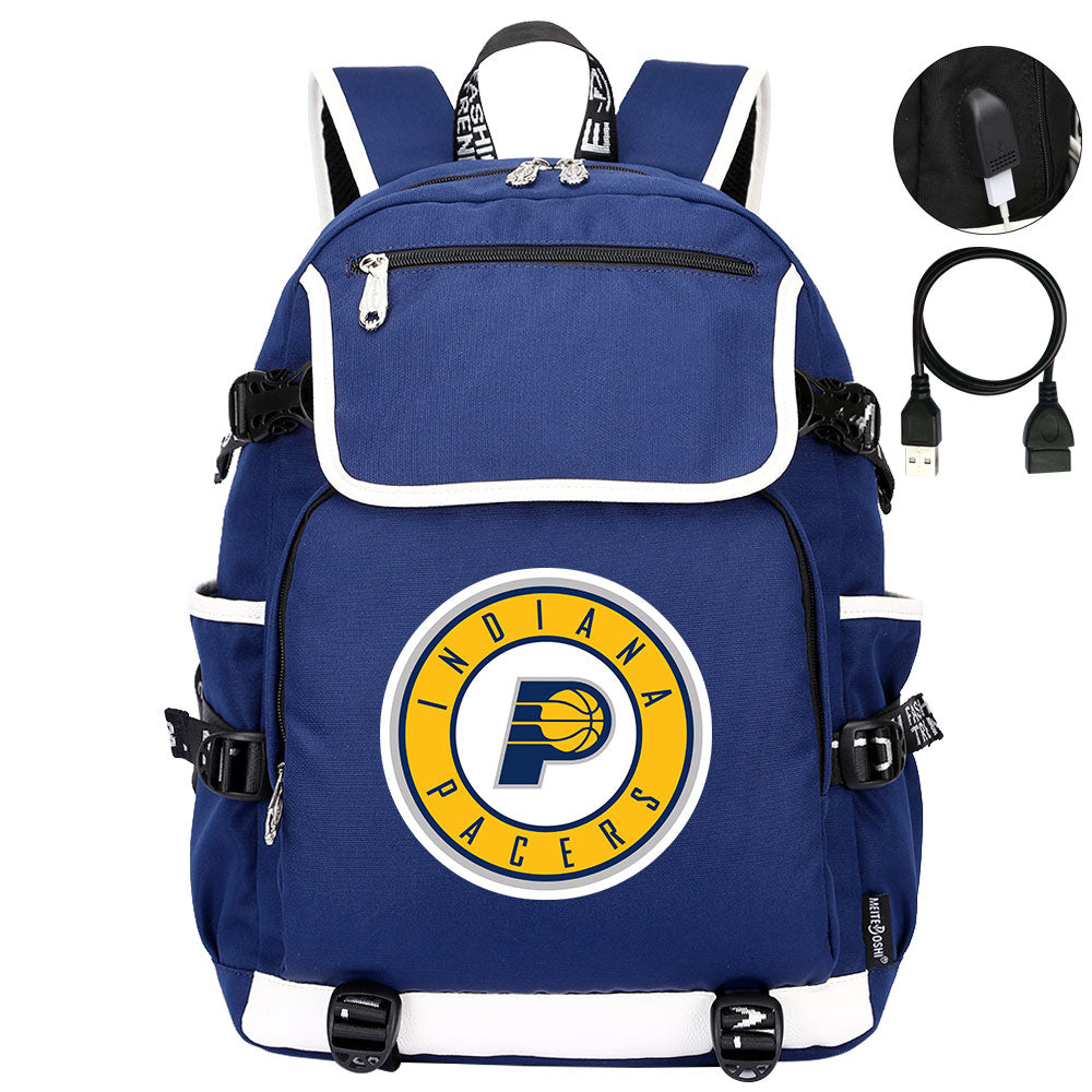 Indiana Pacers Backpack School Notebook Travel Bags