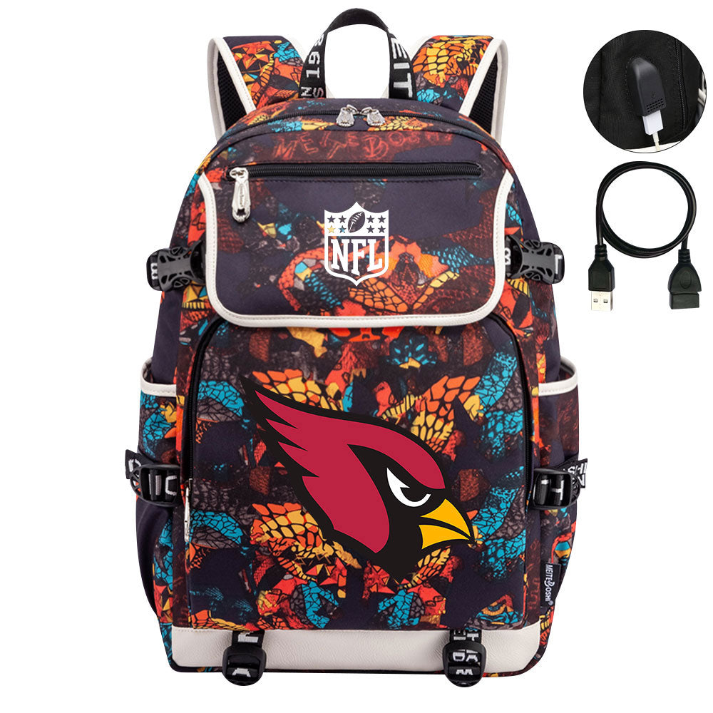 Arizona Cardinals Football Team Rugby Backpack School Notebook Travel Bag