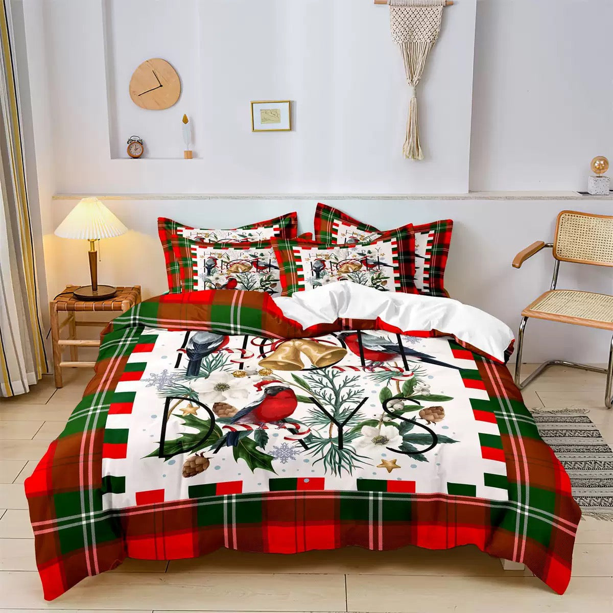 Christmas Bedding Set Duvet Cover Pillowcases Halloween Home Decor