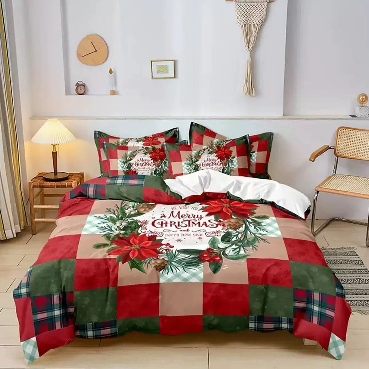 Christmas Bedding Set Duvet Cover Pillowcases Halloween Home Decor