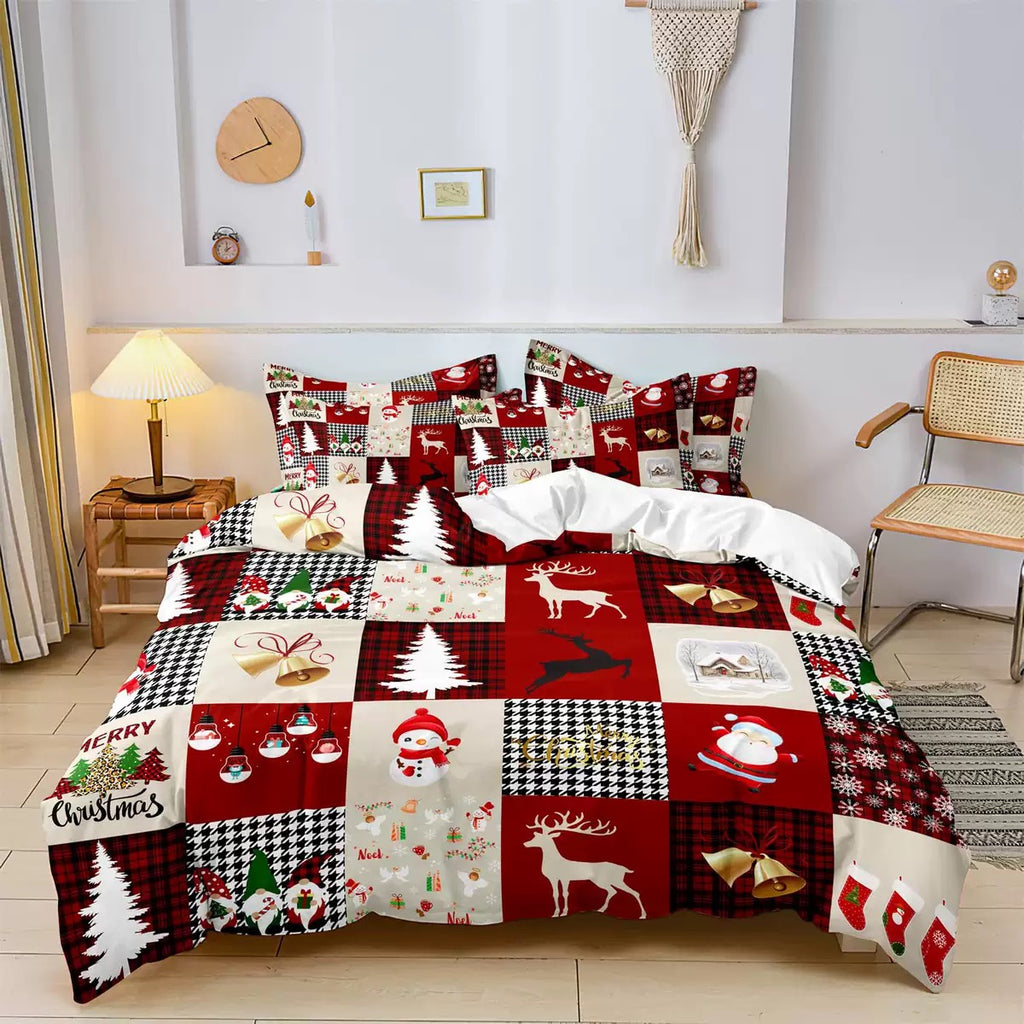 Christmas Bedding Set Duvet Cover Pillowcases Halloween Home Decor