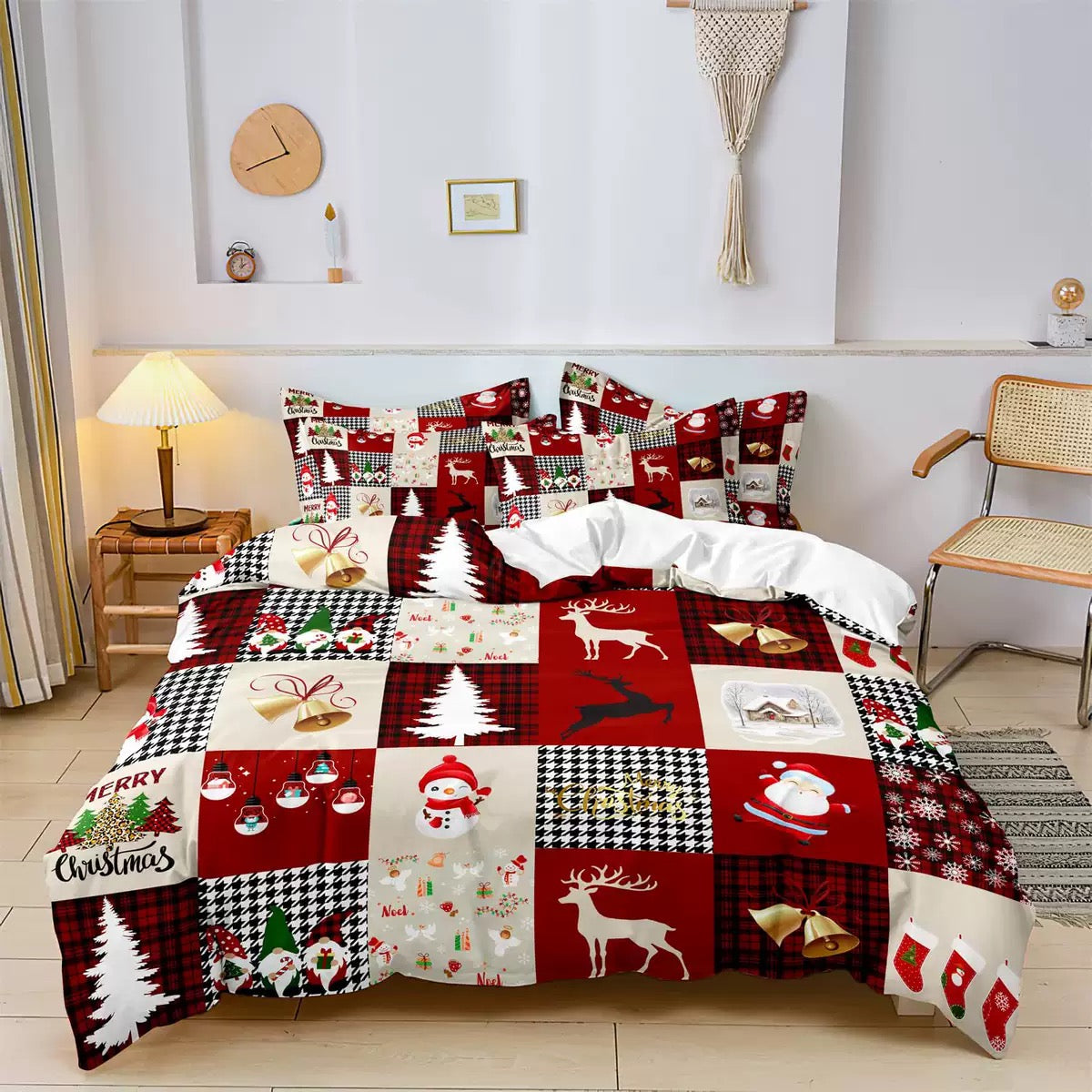 Christmas Bedding Set Duvet Cover Pillowcases Halloween Home Decor