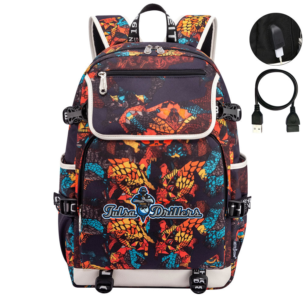 Tulsa Drillers Backpack School Notebook Travel Bags